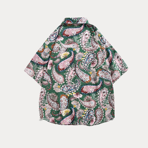 Bandana Print Hawaiian Beach Paisley Shirt